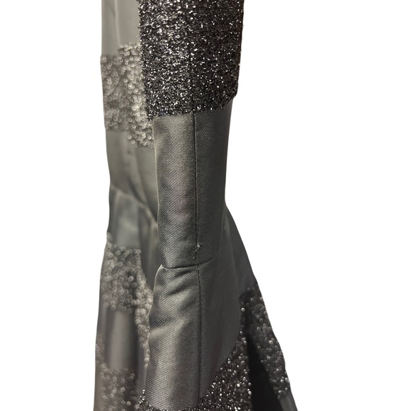 Tommy‎ Hilfiger Dress Black Glitter Stripe Fit Flare Women Size 6 Formal Party - Picture 10 of 11